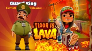 The Floor is Lava in Subway Surfers with the Guard: Extreme Challenge!"