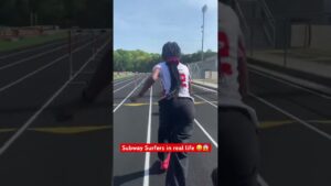 They did subway surfers at track practice 🚊🏃‍♀️💨 #shorts